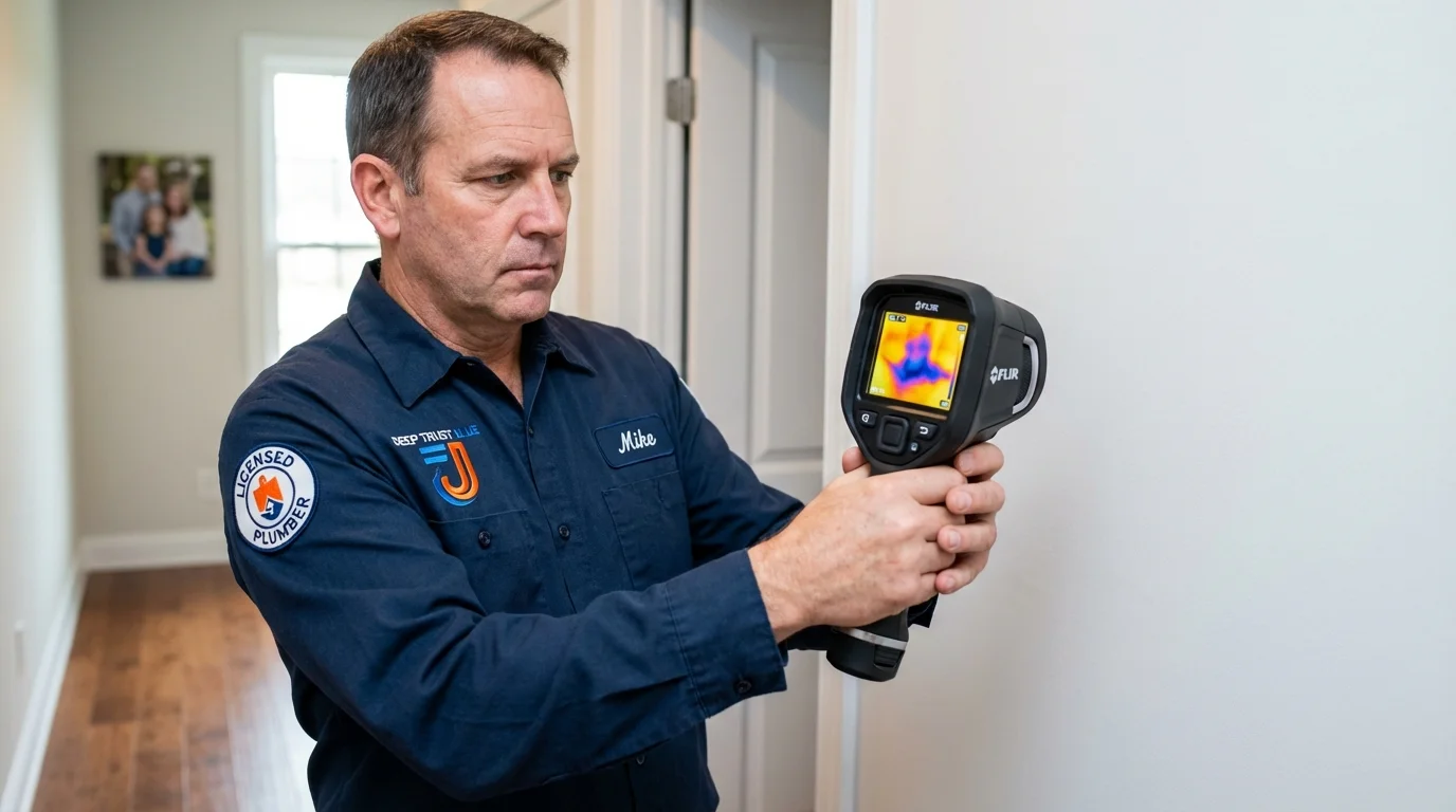 Thermal imaging leak detection by Johns Plumbing LLC in Ohatchee